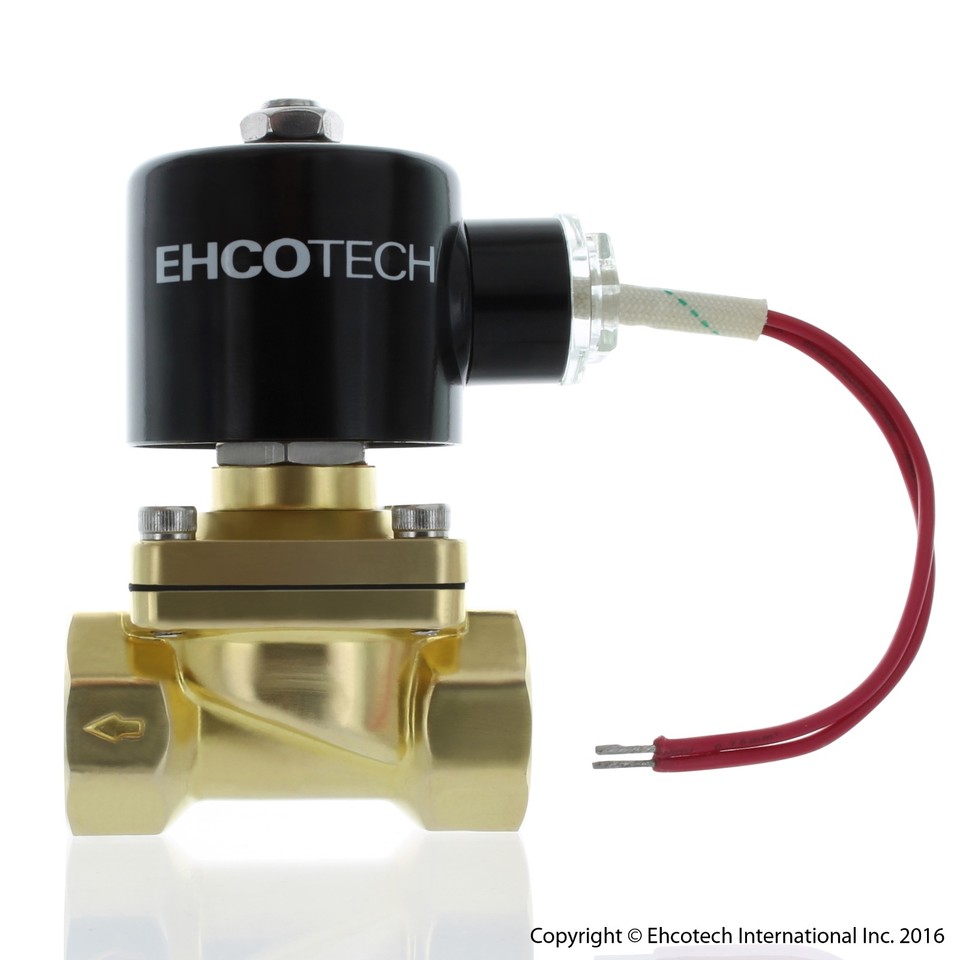 Électrovanne En Laiton 3/4" 120V AC - Normalement Fermée (NC) - Joints Viton - Pour Eau/Air/Gaz