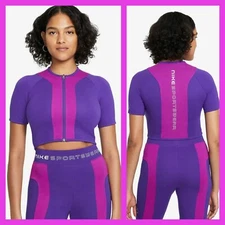 NWOT Nike Sportswear Short Sleeve Active Top Size M 💜 Court Purple