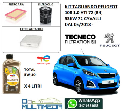 Kit Tagliando Filtri | Candele | Pastiglie Per Toyota Aygo 1.000 50kw - Foto 10