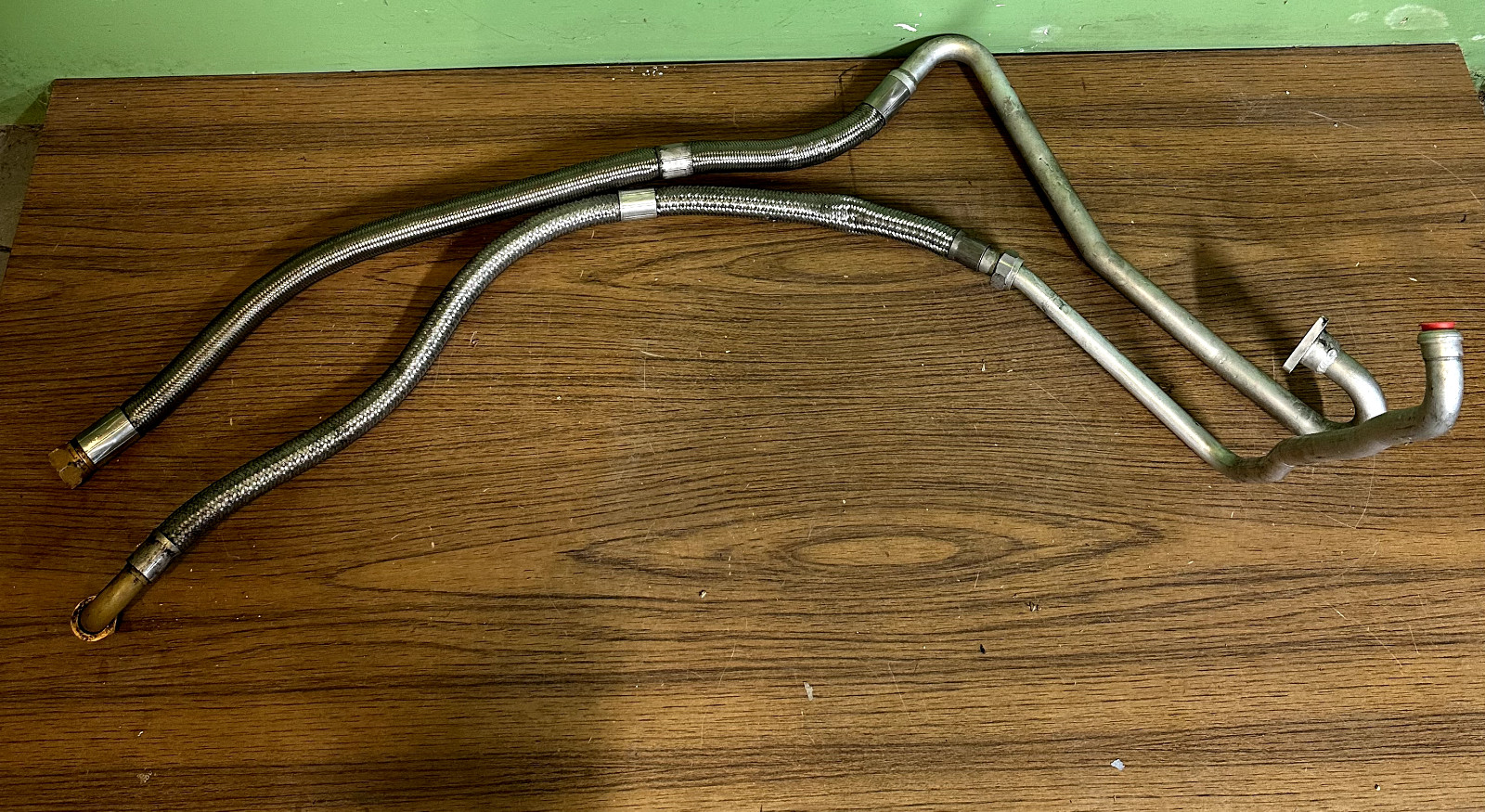 2005-2007 Maserati Quattroporte F1 Engine Motor Oil Pump Line Pipe Hose Set of 2