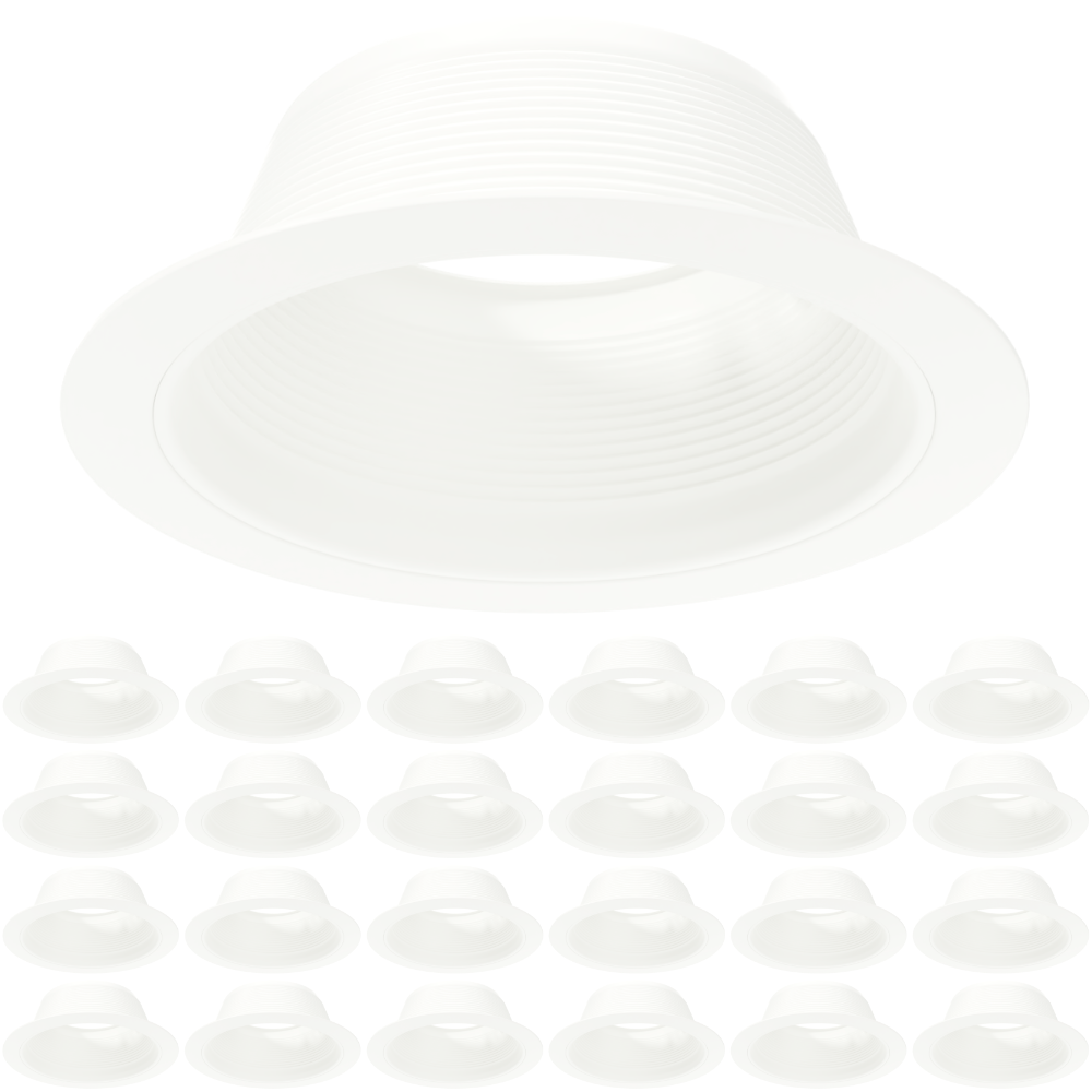 6” Inch Recessed Can Light White Baffle Trim Replaces Halo 310W R/PAR30