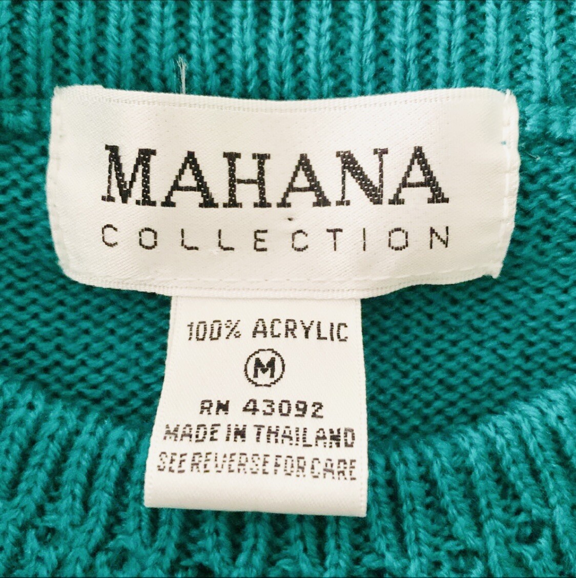 Women's Green Beaded Crew Neck Knit Sweater Top - Size Medium | eBay