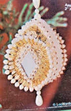 LeeWards SNOW REFLECTION Vintage Sequin Bead Christmas Ornament Kit NOS 1973