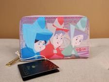 Loungefly Disney Sleeping Beauty Princess Scene Zip Around Wallet NEW