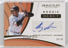 2018 Panini Immaculate Rookie Debut Signatures 96/99 Anthony Santander Auto 3i8