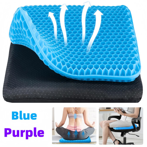 Gel Seat Cushion Extra thicken For Long Sitting Office Car Chair Orthopaedic UK