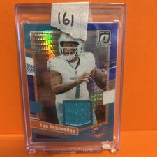 2023 Panini Donruss Optic- Donruss Threads Tua Tagovailoa Blue Hyper Prizm (MEM)