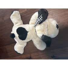 DanDee jumbo collector's choice Plush Stuffed Dog Black White Heart Spots 20"