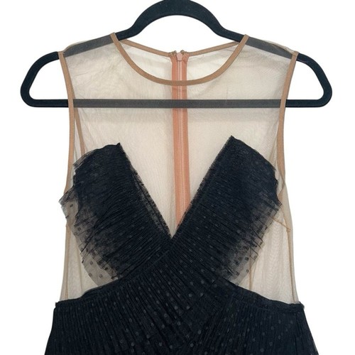 NUEVO NUEVO CON ETIQUETAS Michael Costello X Revolve Maddie Mini Vestido Espalda Transparente en Negro TALLA M - Imagen 3 de 10