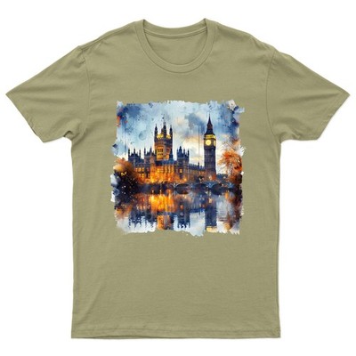 London Big Ben Westminster Palace London Herren T-Shirt Damen Grafik Tee