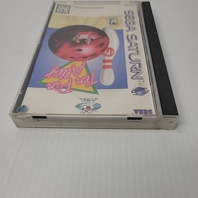 Ten Pin Alley (Sega Saturn, 1997) With Manual *Damaged Hinge.*