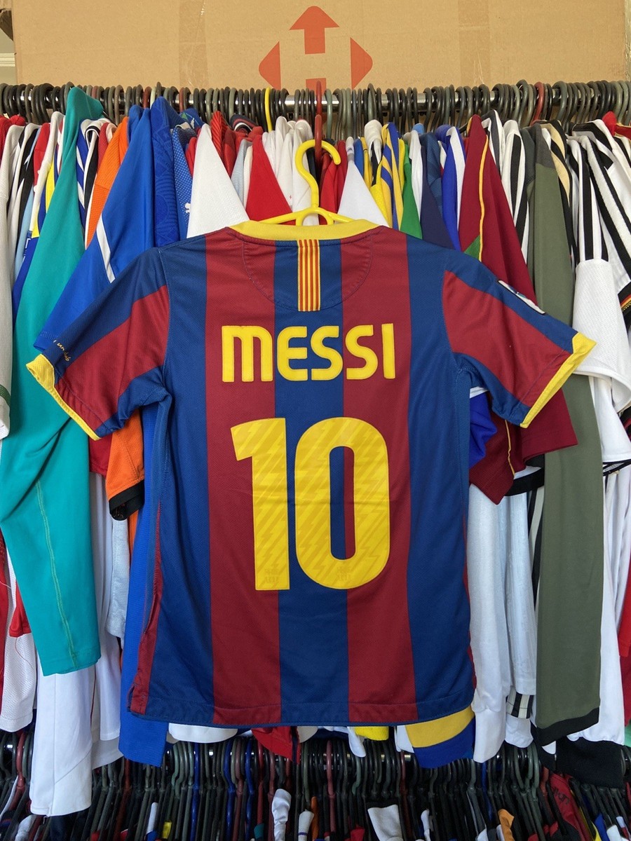 BARCELONA 2010 2011 HOME SHIRT JERSEY NIKE 382337-486 sz M BOYS