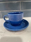 Fiesta Lapis Blue Tea Cup and Saucer Set Excellent Used Condition
