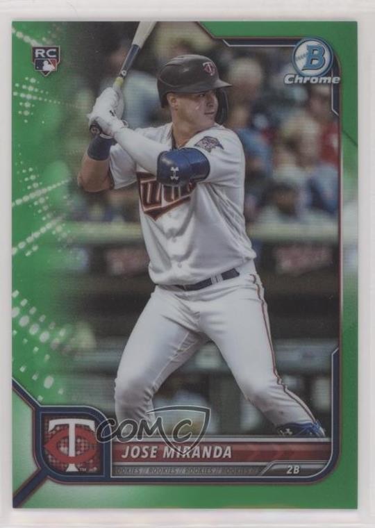 2022 Bowman Chrome Green Refractor 89/99 Jose Miranda #17 02u3