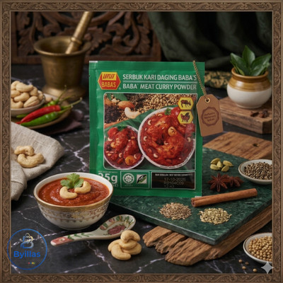 BABA'S MEAT CURRY POWDER 25g x 6 Packs (MALAYSIAN BRAND)