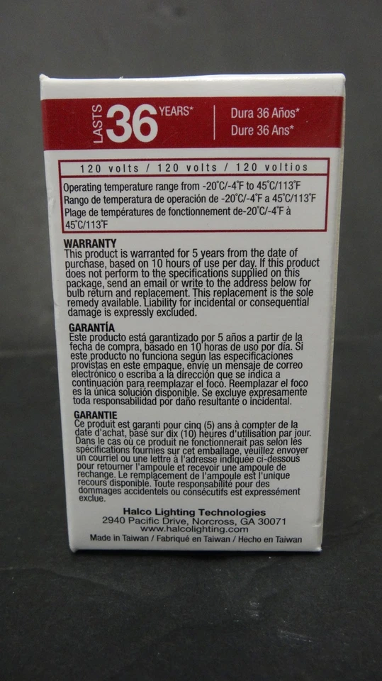 1 3 HALCO ProLed S11 Dimmable 80525 Warm White 2700K BASE E17 NIB! F/S - Image 3 of 4