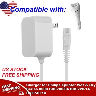 Charger for Philips Epilator Wet & Dry Series 8000 BRE700/04 BRE720/14 BRE740/14