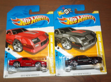 2X - 2012 Hot Wheels New Models - 1985 Chevrolet Camaro IROC-Z - Red & Black