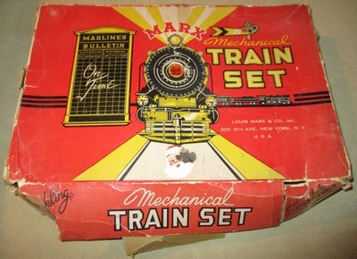 Marx Sparkling Mechanical New York Central Steam Wind Up Train Set - Working