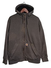 Carhartt Men's Charcoal Gray Full Zip Hoodie Rain Defender Size M