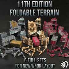W40K 11th Edition Foldable Terrain full Set | Fabricator's Lair | NO FOOTPRINTS