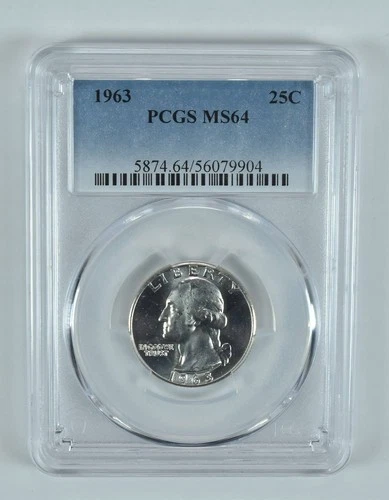 1963 Washington Quarter MS64 PCGS Blue Label *3602