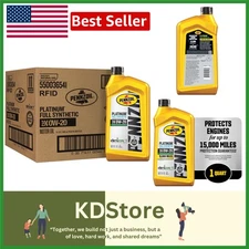 Pennzoil Platinum 0W-20 Full Synthetic Motor Oil - 6 Quart Pack