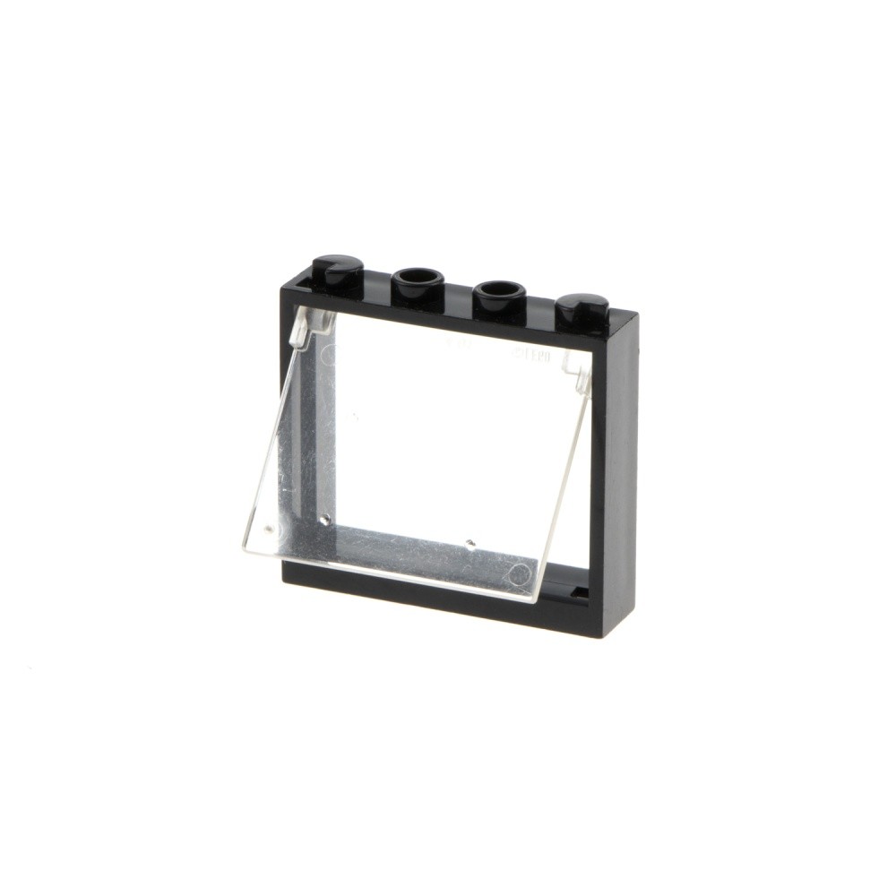 1X Lego Window Frame 1X4X3 Black Pane White Folding Window 60603 60594