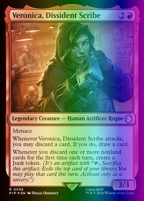 MTG Veronica, Dissident Scribe (598/1190) Fallout LP FOIL- Surge