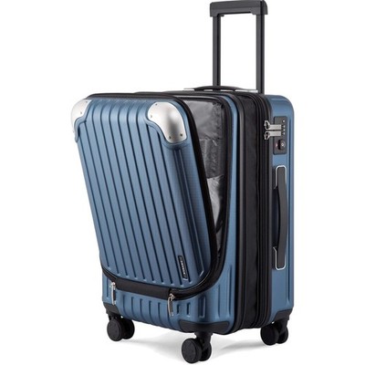 Koffer Hartschale TSA Spinner Trolley Reisekoffer Handgepäck blau