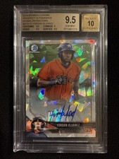 2018 Bowman Chrome Yordan Alvarez 1st Atomic Autograph /100 BGS 9.5/10