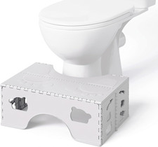 Foldable Toilet Stool Squat, 7 Inch Adult Potty for Bowel Relief, Compact