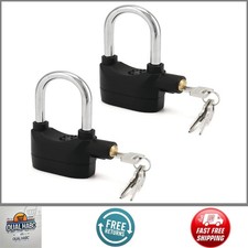 Alarm Lock 110 dB Anti-Theft Security Padlock 2 Pack Door Motorcycle Bicycle Bla