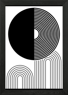 Abstraktes geometrisches gerahmtes Wandbild Poster Leinwanddruck Bild