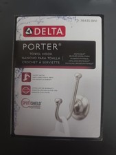 Delta Porter Towel Hook In Brushed Nickel Finish With Spotshield 78435-BN1 NEW