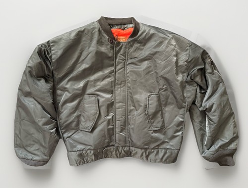 Vtg Schott Bros Bomber Jacket Size XL Flyer Type 86 19-MS Green Nylon