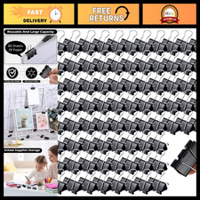 300 Pcs Medium Binder Clips, 1.25 Inch Paper Clips, Durable Black Clamps