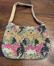 Multi-Color Beaded Bag Zipper and Handle ML