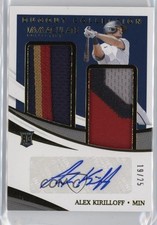 2021 Panini Immaculate Dugout Collection 19/25 Alex Kirilloff #DC-AK Auto 12ty