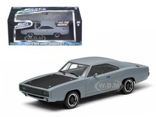 DOM'S 1970 DODGE CHARGER R/T GRAY "FAST AND FURIOUS" 1/43 BY GREENLIGHT 86217