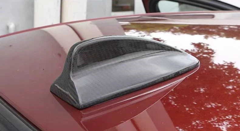 Real Carbon Fiber Shark Fin Antenna Cover Trim Cap For BMW X3 F25 X5 E70 X6 E71 Foto 4 de 4
