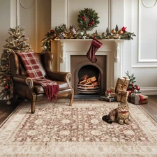 Jinchan Vintage Area Rug Room Washable Indoor&Romm Classic Limited Editon