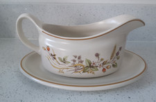 Vintage St Michael M&S Harvest Sauciere auf ovaler Untertasse / Unterteller