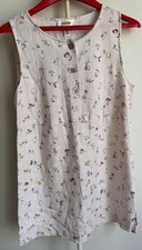 Vintage Talbots Floral Linen Blend Dress Womens Size 6 Sleeveless Pink