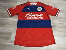 Puma Club Deportivo Guadalajara Soccer Jersey Red Blue Sz Medium Tecate Caliente