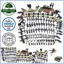Military Building Blocks Set 100+ Pieces Plastic Realistic War Play Education...
