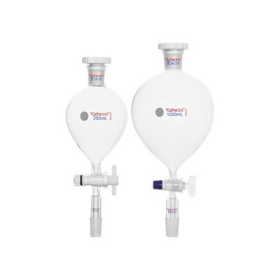60ml-1000ml Spherical Separating Funnel Borosilicate Glass Chemistry Lab