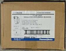5pc-Steel City BG206 (BG806L) 2" Insulated Conduit Grounding Bushing Cast Zinc