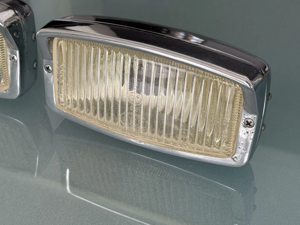 Желтые хромированные галогенные противотуманные фары Hella 139 для Porsche 911 69-73, Lamborghini Islero - Изображение 2 из 4