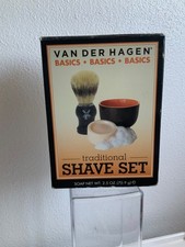 Shave Set Van Der Hagen includes Deluxe Soap Bowl Boar Brush Gift Set NEW